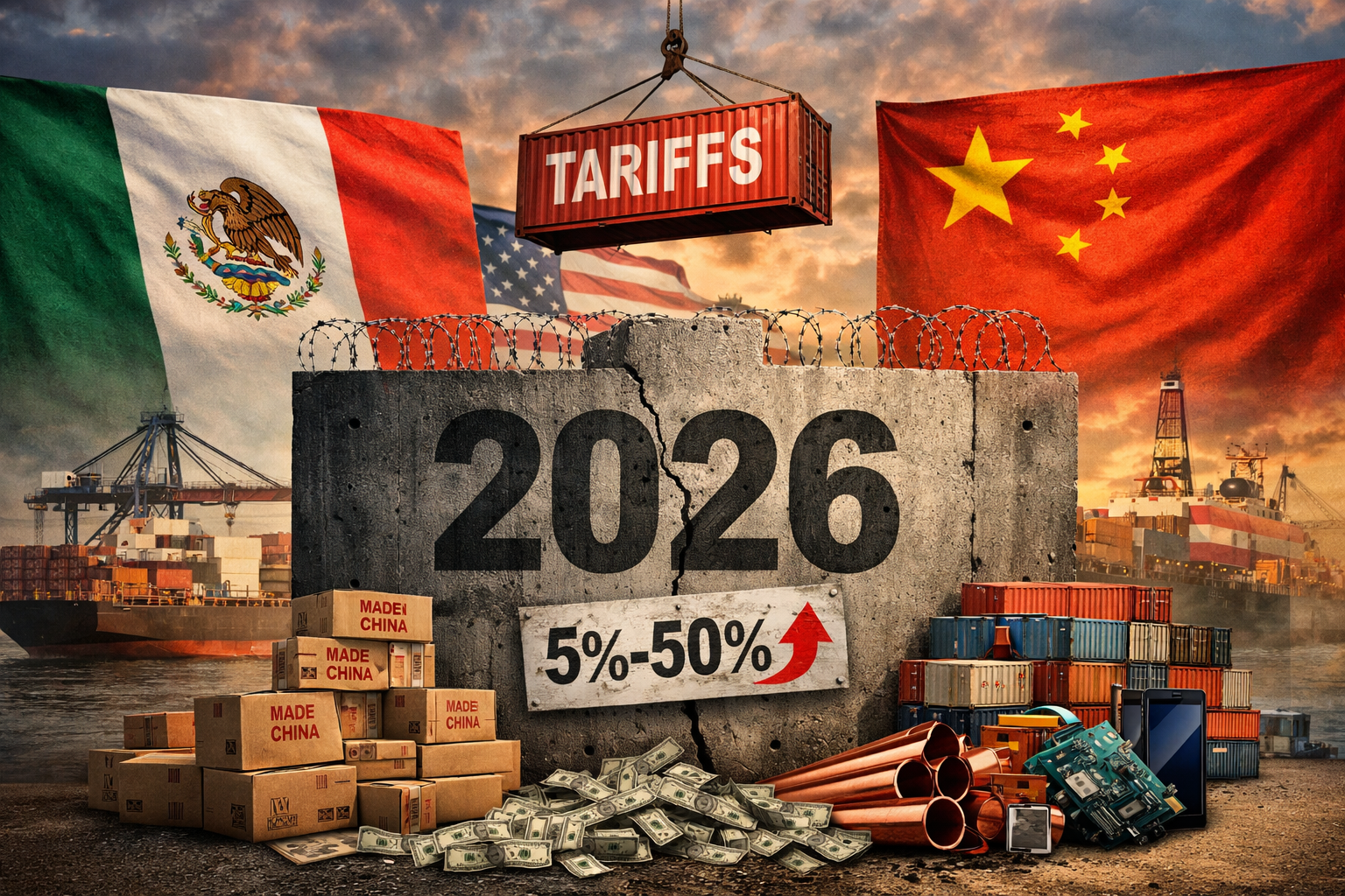 México–China: comercio récord, déficit histórico y un “muro” arancelario en el arranque de 2026