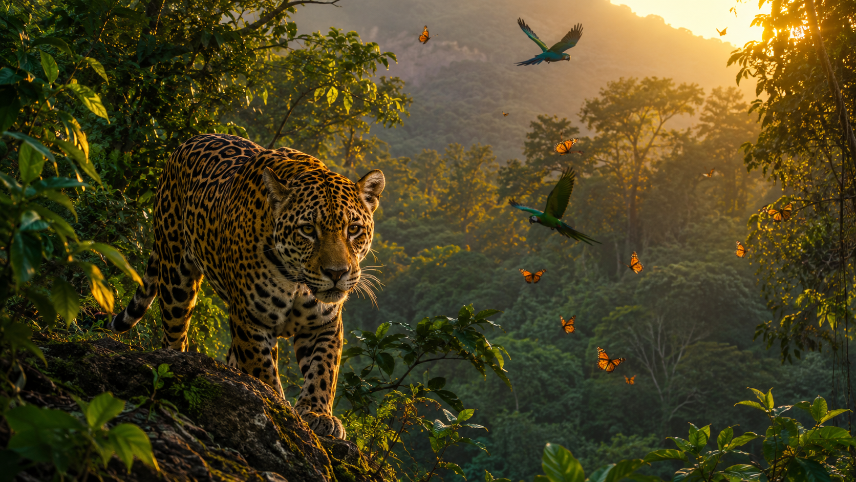 Hidalgo invierte 17.3 mdp en conservación de jaguar, guacamaya y mariposa monarca.