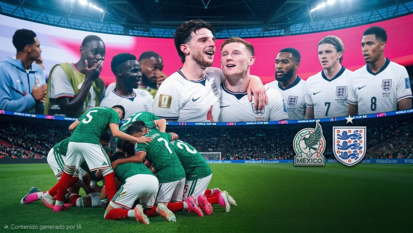 México-Inglaterra cambia de hora: se jugará al mediodía del domingo.